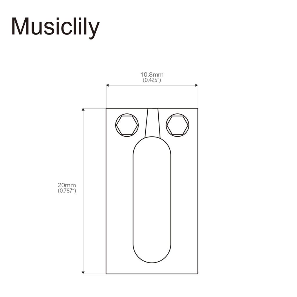 Musiclily Ultra 10.8mm Brass Bridge Saddles for Strat/Tele Electric Guitars, Original Color (Set of 6)