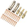 Diffusoren Set Kontaktspitzen Kit Schweißprojekte 25-teiliges Schweißdüsen-Kit 2 Düsen 20 Kontaktspitzen 3 Diffusoren