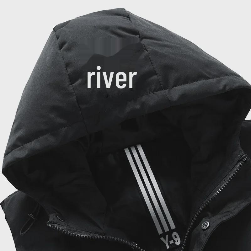 Men's Oversized Hooded Down Cotton Vest - Thick, Warm, Sleeveless Jacket