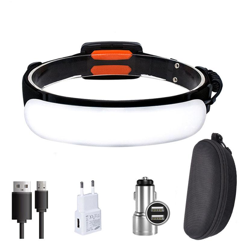 Portable 31LED Strong Light Headlamp Built-in Battery USB Rechargeable Waterproof Flashlight Wide Angle Camping Fishing Lantern