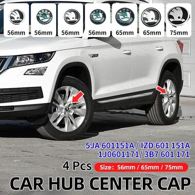 CUHW5 4pcs 56mm 65mm 75mm 5JA601151A 1J0601171 3B7601171 Car Rim Cover Wheel Hub Center Caps Badge Logo Emblem For Octavia Fabia