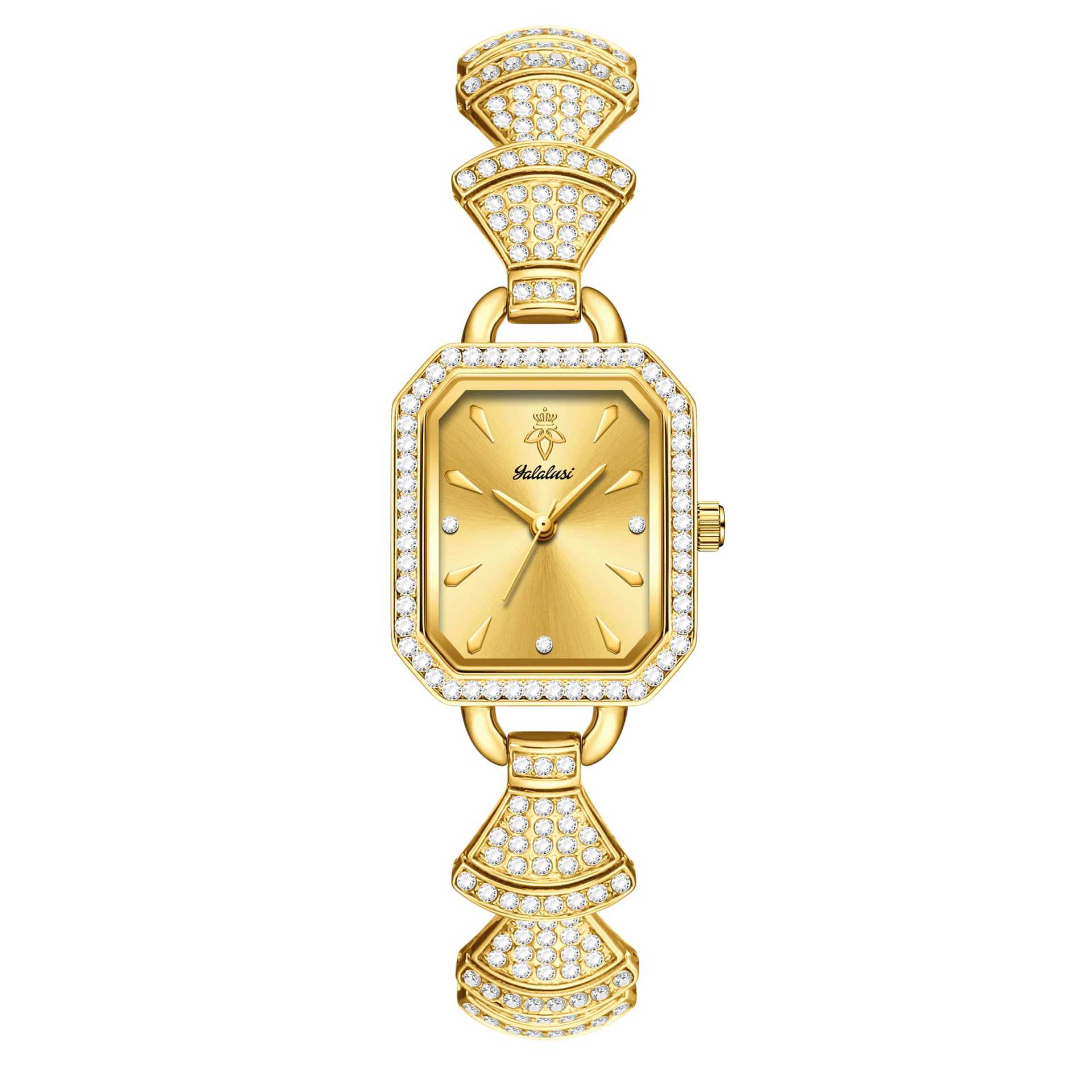 

Diamond-Encrusted Square Plate Women S Watch Light Luxury Bead Gold Women S Watch Waterproof Temperament Women S Premium Watch