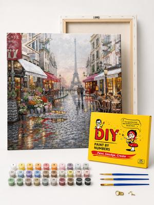 Paint by Numbers with Frame Pictures for Painting - Paris 50X40