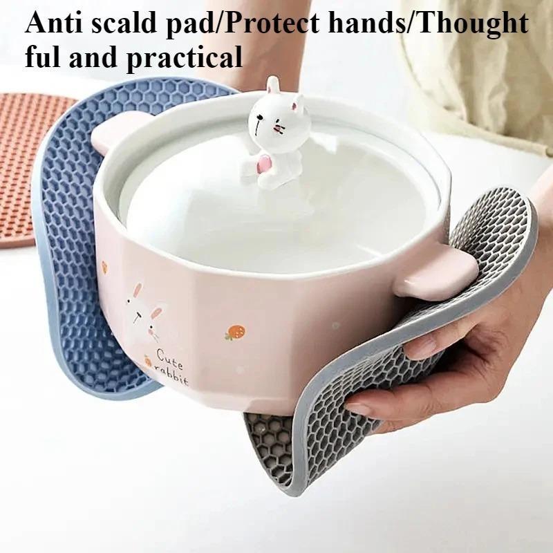 Stilvolle und praktische Wabenförmige Matten Hitzebeständiger Silikon-Untersetzer Schützen Sie Ihre Arbeitsplatten mit diesem stilvollen Platzset