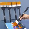 6 Sizes Nylon Hair Wooden Handle Watercolor Paint Brush Pen Learning DIY Oil Acrylic Painting Art Paint Brushes Supplies