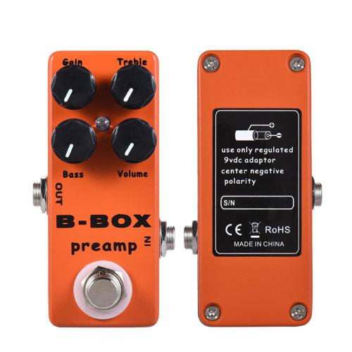 ZEYUAN B-Box Electric Guitar Preamp Overdrive Effect Pedal with Full Metal Shell and True Bypass