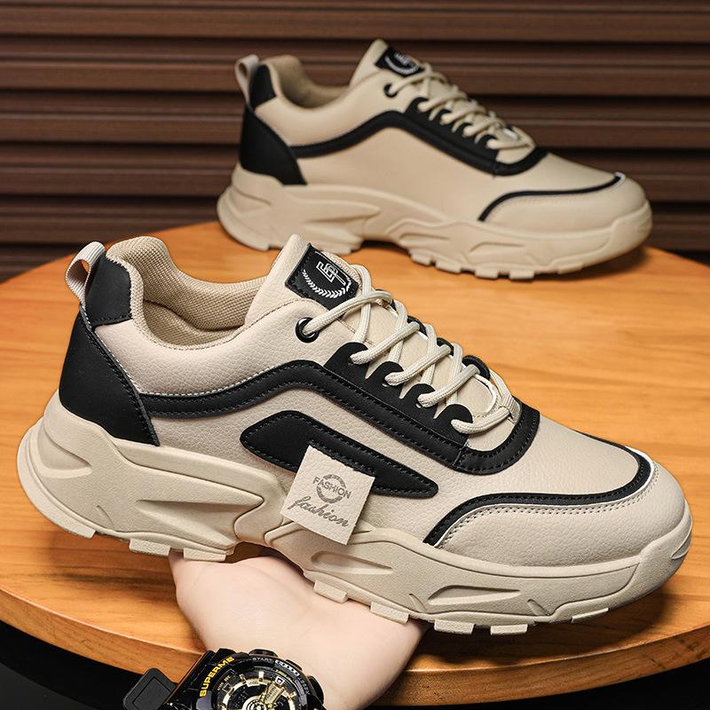 

Модные мужские кроссовки на платформе, повседневная обувь на шнуровке, вулканизированная обувь, дышащая, нескользящая, мужская обувь, уличная обувь для бега, теннис 39