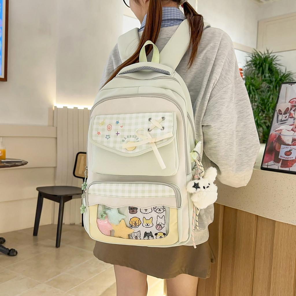 Schoolbag Japanese Cute Fresh Sweet Schoolbag Junior High School Students Large Capacity Backpack High Value Ins Niche Backpack