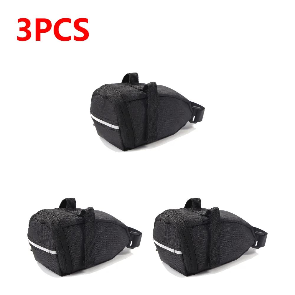 1-10pcs 1L Bicycle Saddle Bag Rainproof Portable Storage Bag Polyester Fiber Rear Seat Bag Splash Cycling Accessories Hot Sale