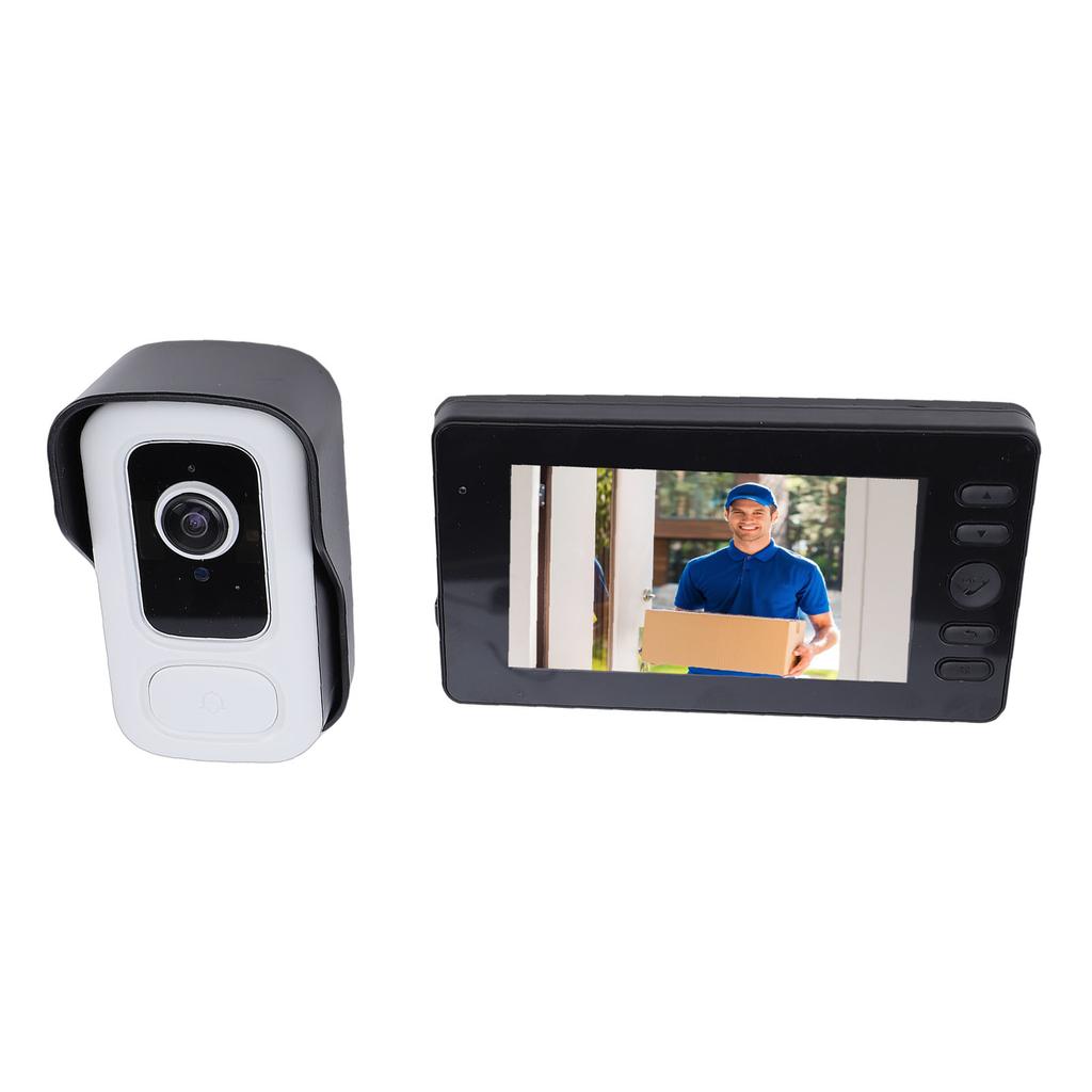 Wireless Video Doorbell Intercom System 1080P 110 degrees Wide Angle Lens Smart WiFi Video Doorbell with 4.3 Inch