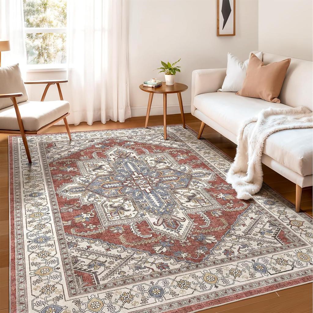Crystal Velvet Carpet Living Room Bedroom Ethnic Style Dirt-Resistant Retro Floor Mat Nordic Non-Slip And Dust-Proof Floor Mat
