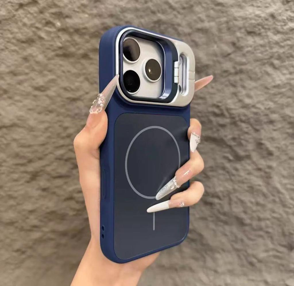 Bracket Stand Magnetic Phone Case for For Iphone 17 Air 16 15 14 Plus 13 12 Pro Max Shockproof Cover for Bumper Case