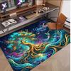 Tree of Life Theme Soft Crystal Velvet Rug Custom Name & Text Print Non Slip Floor Rug for Bedroom Living Room