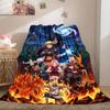 Naruto Modern Flannel Blanket, Colorful Cartoon Print for Living Room, Warm Bedding for Travel and Picnic_LIAN