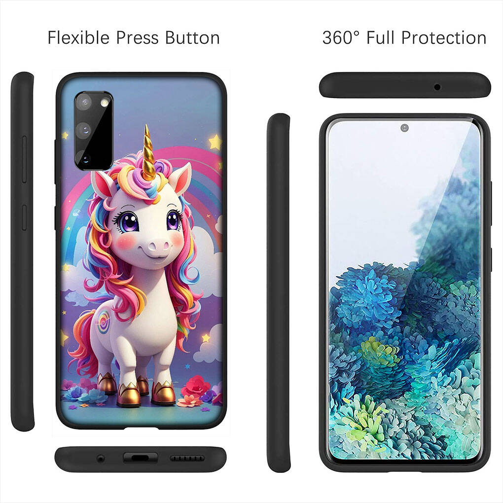 for Motorola Moto Edge 70 60 50 G54 G05 G86 Samsung Galaxy S25 iPhone 17 16 15 Xiaomi Redmi Note 14 13 Pro Max Phone Case Anime Unicornl Horse Cover
