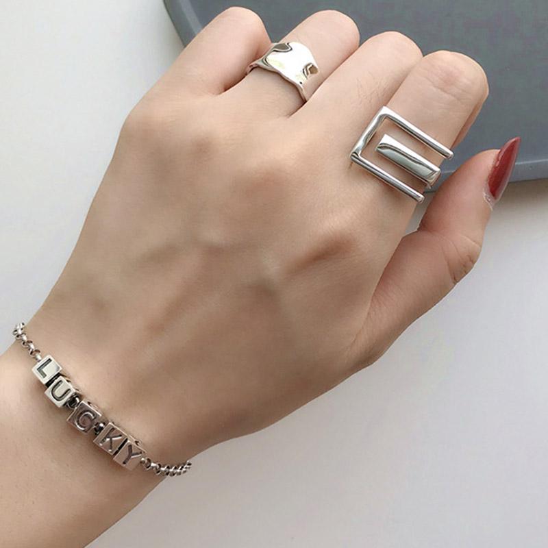 Xiaomi Minimalist 925 Sterling Silver Width Rings For Women Trendy Creative France Gold Plated Elegant Bride Jewelry Gifts