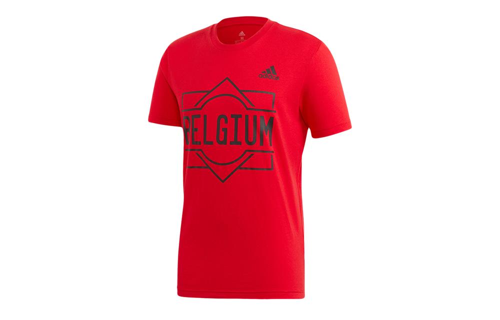 Adidas Neo T Shirts Men s Red Crew Neck Moderate Straight Fit FT6050 M