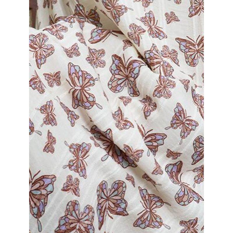 American Single Design Butterfly Printed Sexy Open Back Split Sling Long Dress Silm Holiday Beach Dress Dress