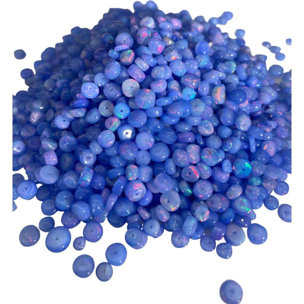 Contas de Opala Etíope Lavanda AAA Pedras Preciosas para Fabricação de Joias 4-5 MM Graduadas