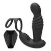 Double Ring Scrotal Lock Anal Plug Prostate Telescopic Vibration Massager Male Masturbation Toy Dildo Vibrator Sex Toys For Men