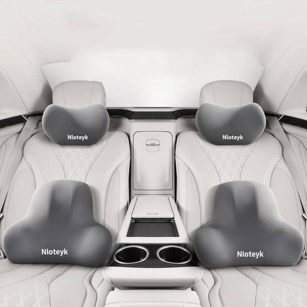 Polyester Fiber Car Neck Pillow Adjustable Protective Lumbar Support  Car Interior Ornaments