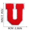 7Cm White Background Red Character Embroidery Cloth Sticker English Letters Towel Embroidery Patch Sticker Computer Embroidery Chapter Boy Heat Transf