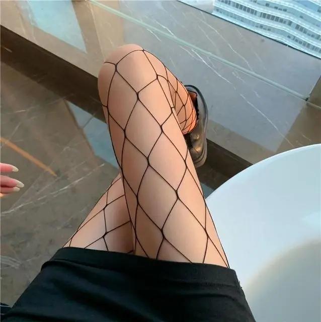 

Sexy Womens Long Fishnet Thigh Long Socks Fishnet Pantyhose Tights Female Summer Legging Stocking One Size
