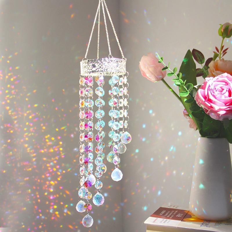 Modern Wind Chimes Aesthetic Crystal Wind Chime Minimalist Interior Sun Catchers Luxury Decorative Pendant Home Decorations
