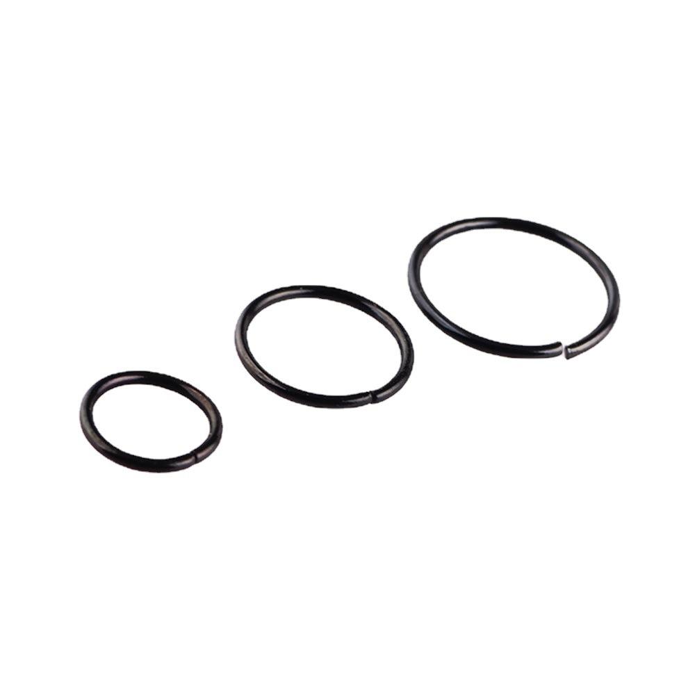 9-piece Set of 316L Round Stainless Steel Three-color Steel Ring Nose Stud, Nose Ring Puncture Jewelry