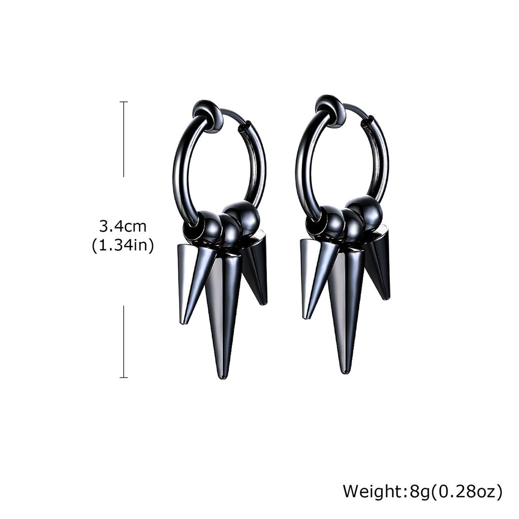 Classic Stainless Steel Rivet Clip Earring for Men Women,Anti Allergy Non-pierced Huggies Earrings,Rock Punk Jewelry Gift