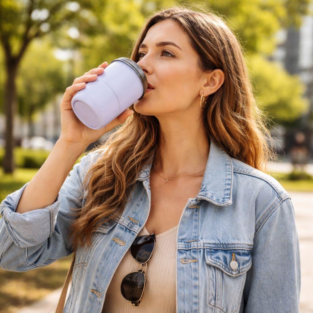 Leak Proof Coffee Cup Stainless Steel Vacuum Cup Beverages Cup Travel Mug  Office