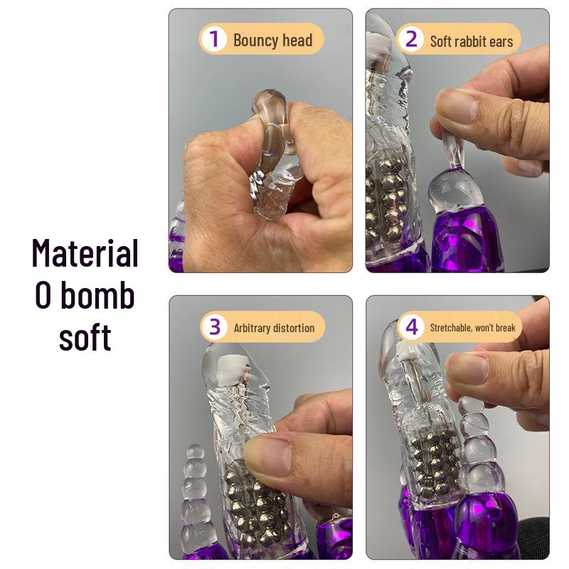 Deba Tri-Head Rotating Vibration Wand - Female Insertable Masturbation Toy