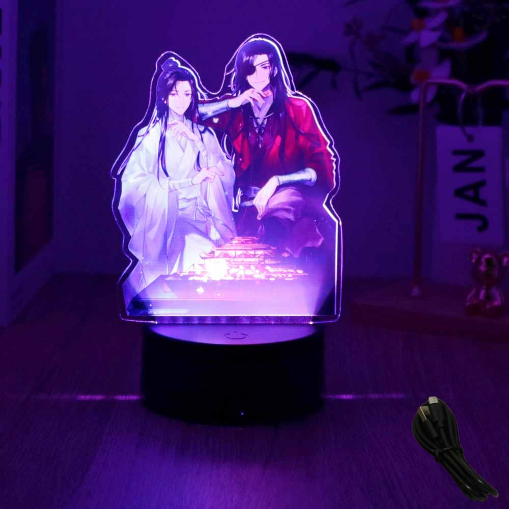 Anime Figures Tian Guan Ci Fu 3D Lamp LED Night Light Remote Control Home Bedroom Lamps Dreamcast Decorative Friend Party Gifts