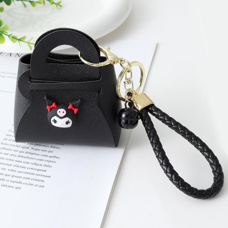 Cute Cartoon Mini Bag Pendant Candy-Colored Small Coin Purse Woven Bracelet Key Bag Creative Pendant Gift Backpack Keychain