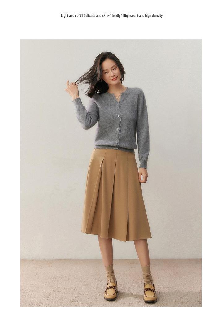 Autumn Cashmere Korean Women's Lace Knit Cardigan Sweater