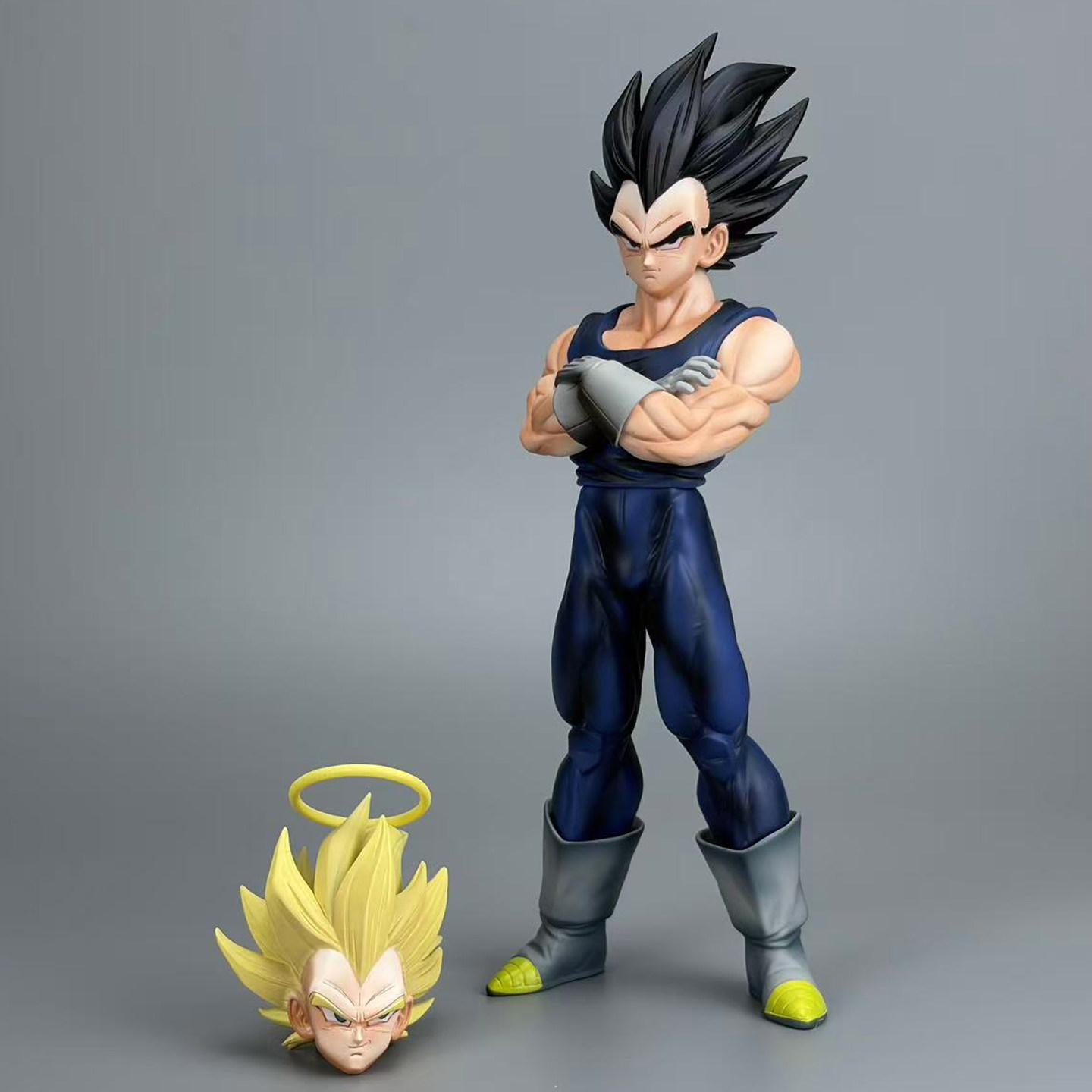 

New 27cm/10.63inch Dragon Ball Z Majin Vegeta Figure Replace Head Vegeta Super Saiyan Action Figures Collection Model Toys Gifts