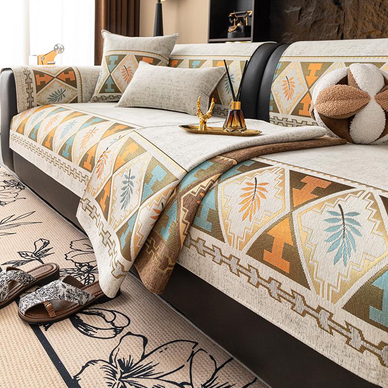 New Sofa Towel Sofa Dust-Proof Full Cover One-Piece Four-Season Universal Rental House Sofa Cushion Cover All-Inclusive Cushion