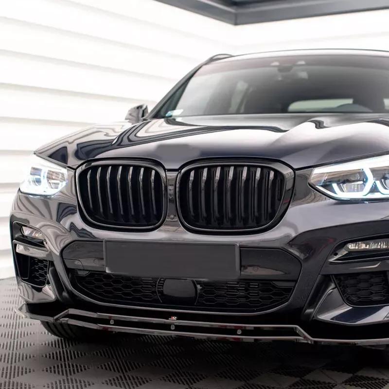 For BMW X3 G01 X4 G02 2018- Front Hood Kidney Bumper Racing Grille Mesh Single Slat Style Grill Car Replacement Accessories