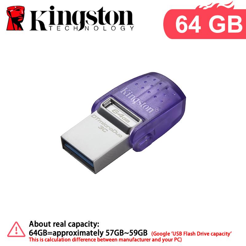 

Kingston 128GB OTG flash Flash Drive USB 3.2 Type-C USB Flash Drive OTG 64GB 256GB Up to 200Mb/s USB-A/USB-C DTDUO3CG3 For PC/iPad/Phone 【64GB】
