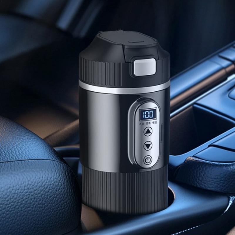 For Refer To Description Heated Coffee Mug For Car 12V/24V Travel Coffee Cup LCD Display Water Warmer Bottle Electric Mug