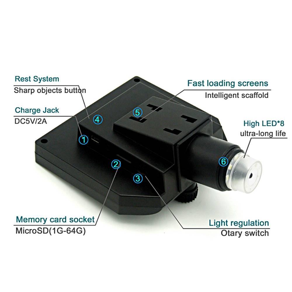 G600W Upgrade 3Industrial Inspection Magnifier Camera Portable Digital Microscope 6MP 4.3 Inches HD LCD Microscopes