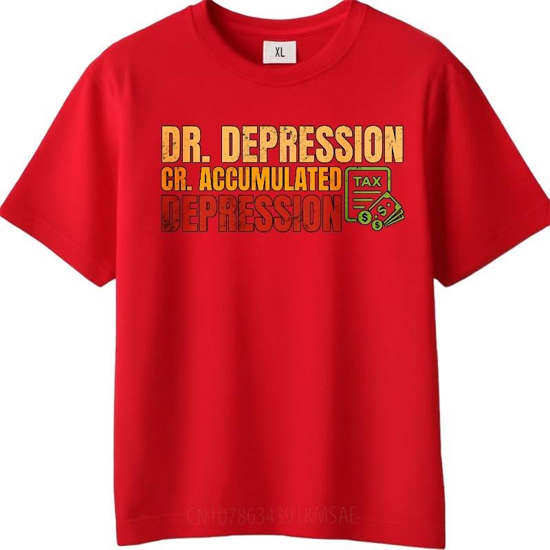 

Винтажная летняя футболка для мальчиков Dr Depression Cr Накопленная депрессия Налог Короткий рукав Мягкая футболка с круглым вырезом Хлопковый топ Футболки as the picture10164