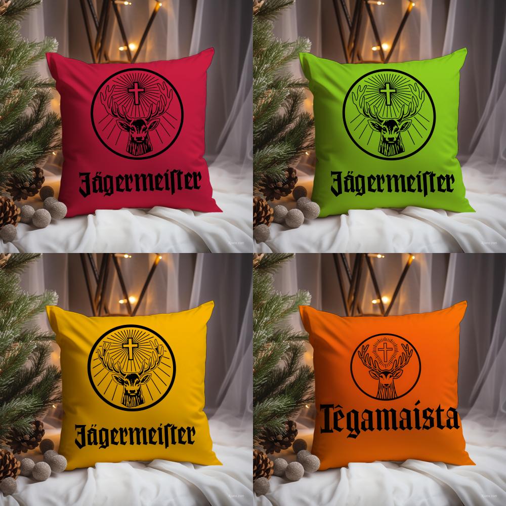 Mode J-Jagermeister Kissenbezug Premium Komfort Wendbarer Kissenbezug -Zwei-in-Eins-Design für jeden Raum & Autoinnenraum