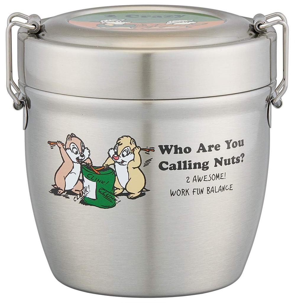 Skater Insulated Stainless Steel Lunch Disney Chip Dale Box, 550ml, & Design, STLBD6-A