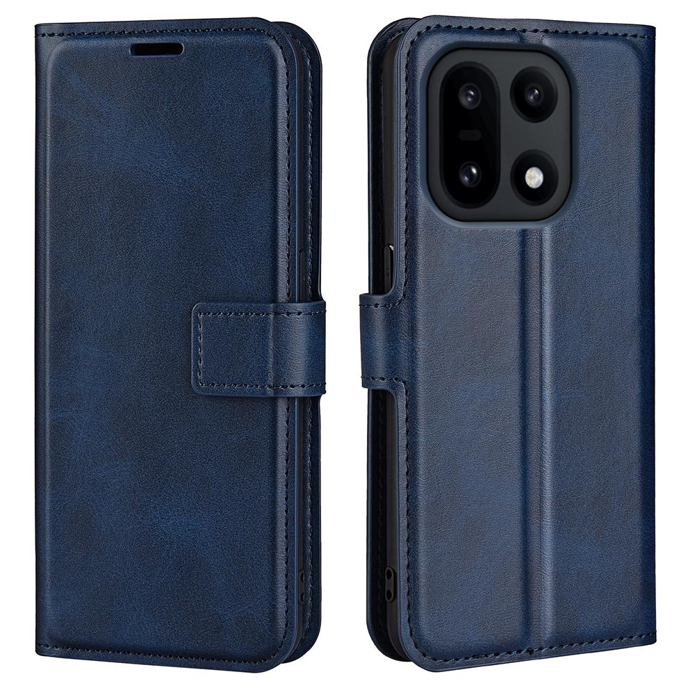 For OnePlus 15 5G Stand Case Anti-Scratch Calf Texture Leather Phone Cover