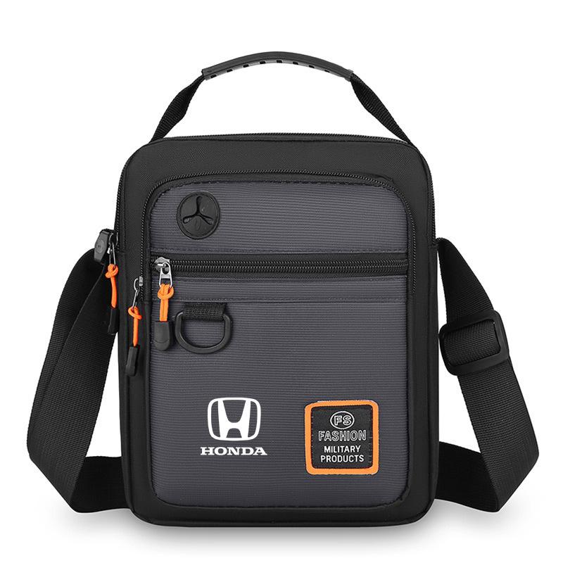 FLVCM1 Men's Shoulder Bag Waterproof Large Capacity Nylon Fashion Travel Sports Handbag Crossbody Pouch for Honda Civic Accord CRV Jazz