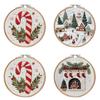 Christmas Embroidery Kit Featuring Unique Floral And Leaf Designs Perfect For Holiday Decor Projects
