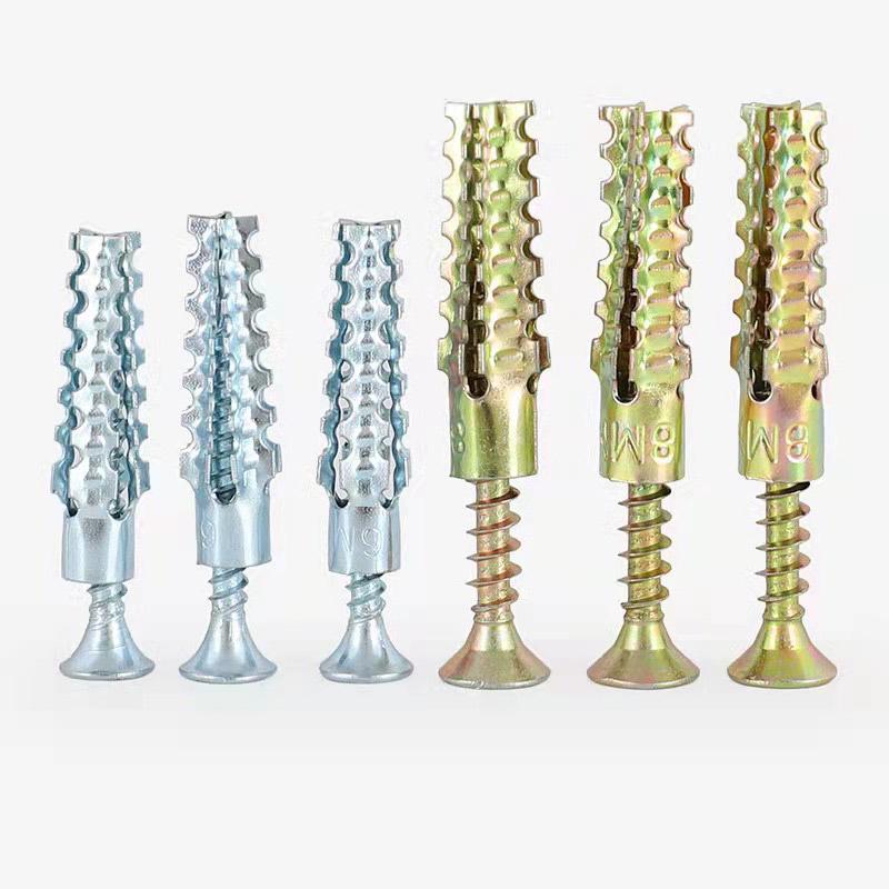 Lightweight Iron Christmas Tree Expansion Tube with Serrated Gecko Screw for Brick and Cement Walls