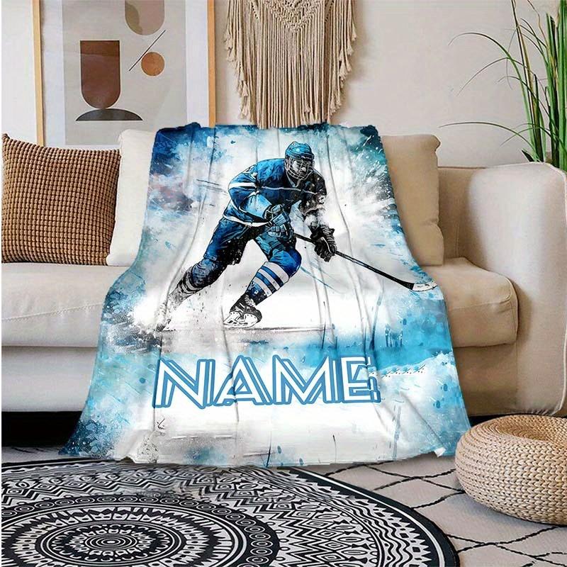 Hockey Style Customize Your Name Blanket Warm Comfortable And Soft Blankets Are Suitable For Home Lunch Break Blanket Office Sofa Sofa Gift To