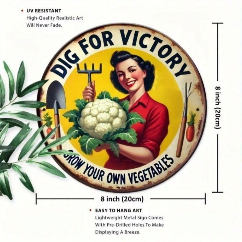 Metal Tin Sign Floral Pattern Wall Art Home Decor 20x20cm